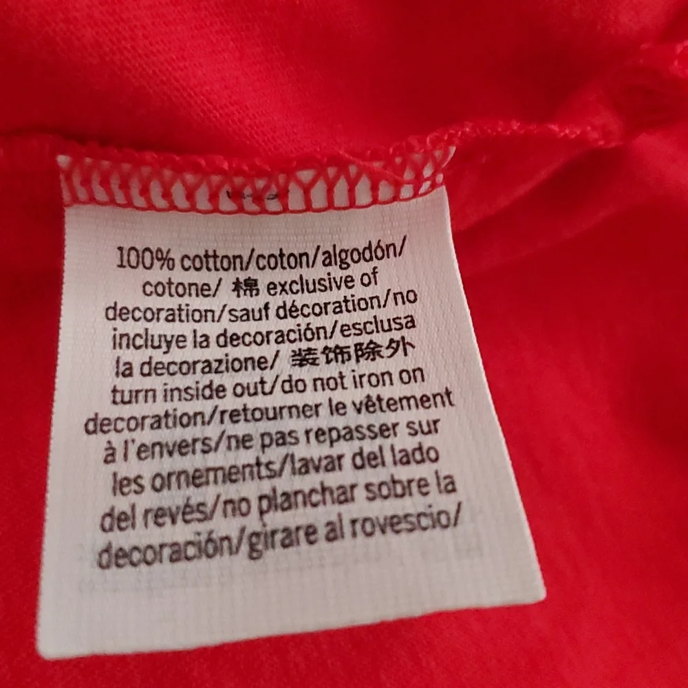 Pink Victoria's Secret Women's Ringer Tee Shirt Top Red Size XL/XG/EG/170/112A - Picture 6 of 7